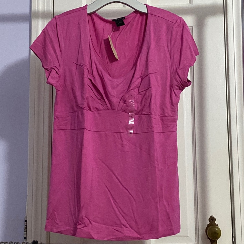 ANN TAYLOR PINK BLOUSE